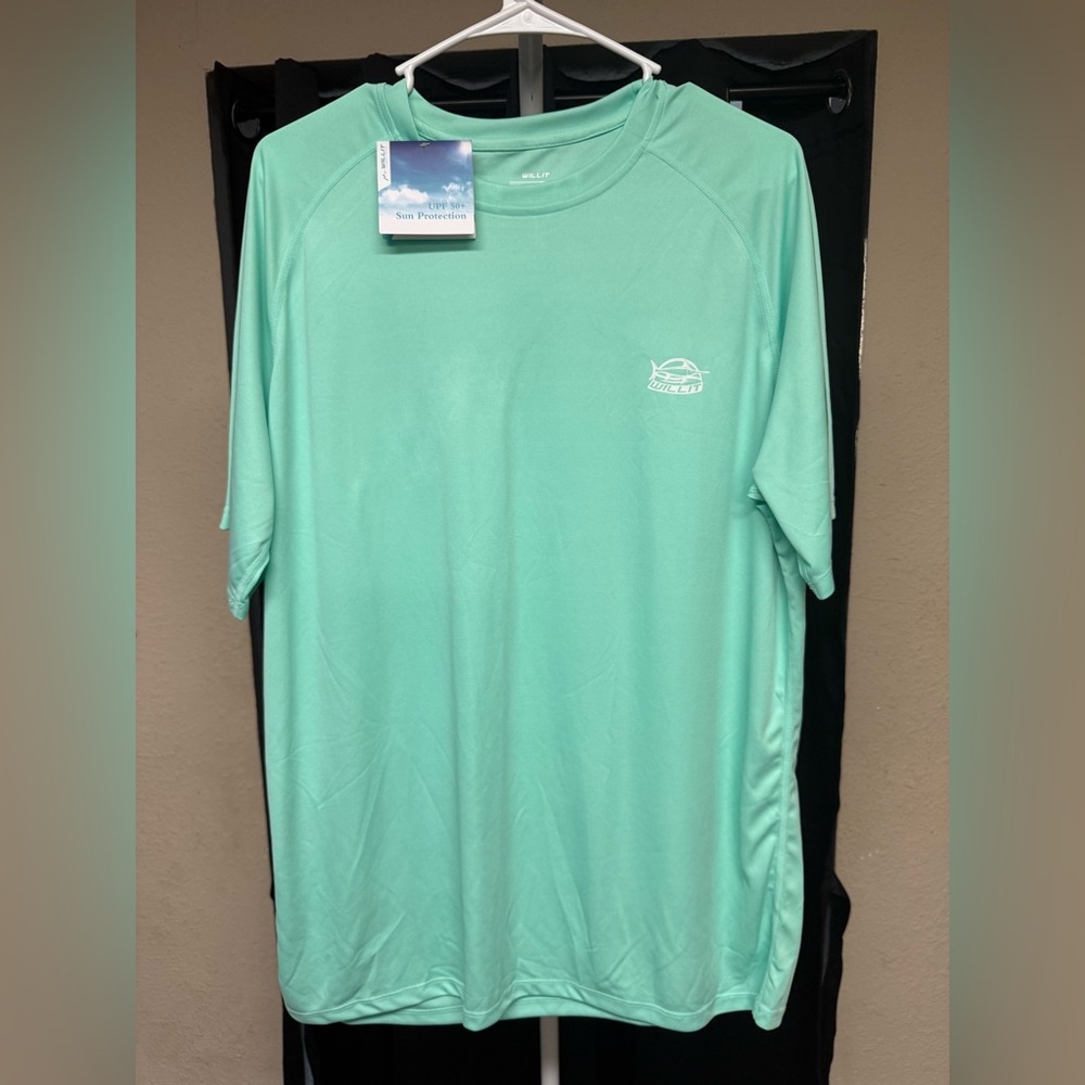 Mint Green Sun Protection T-Shirt size L PTP 26